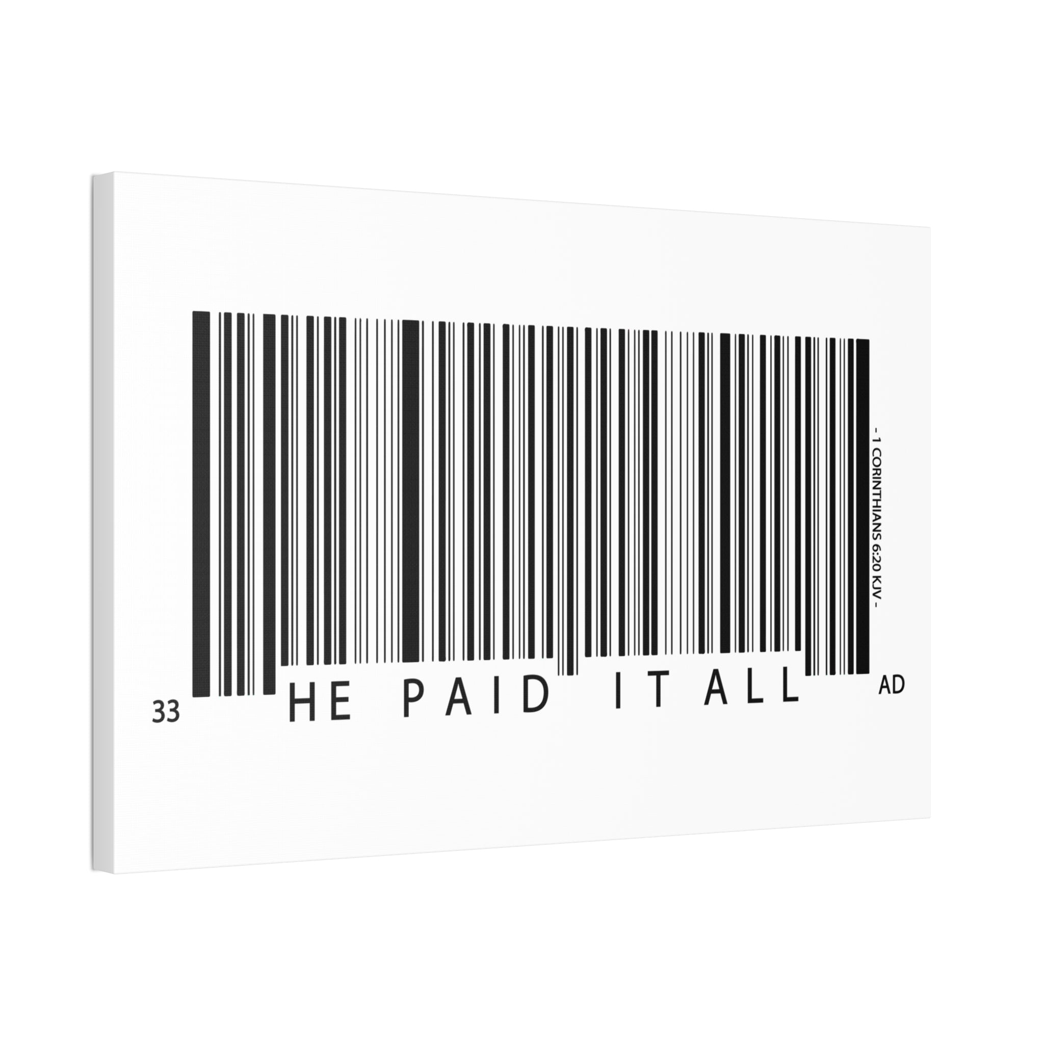 "He Paid It"  Canvas