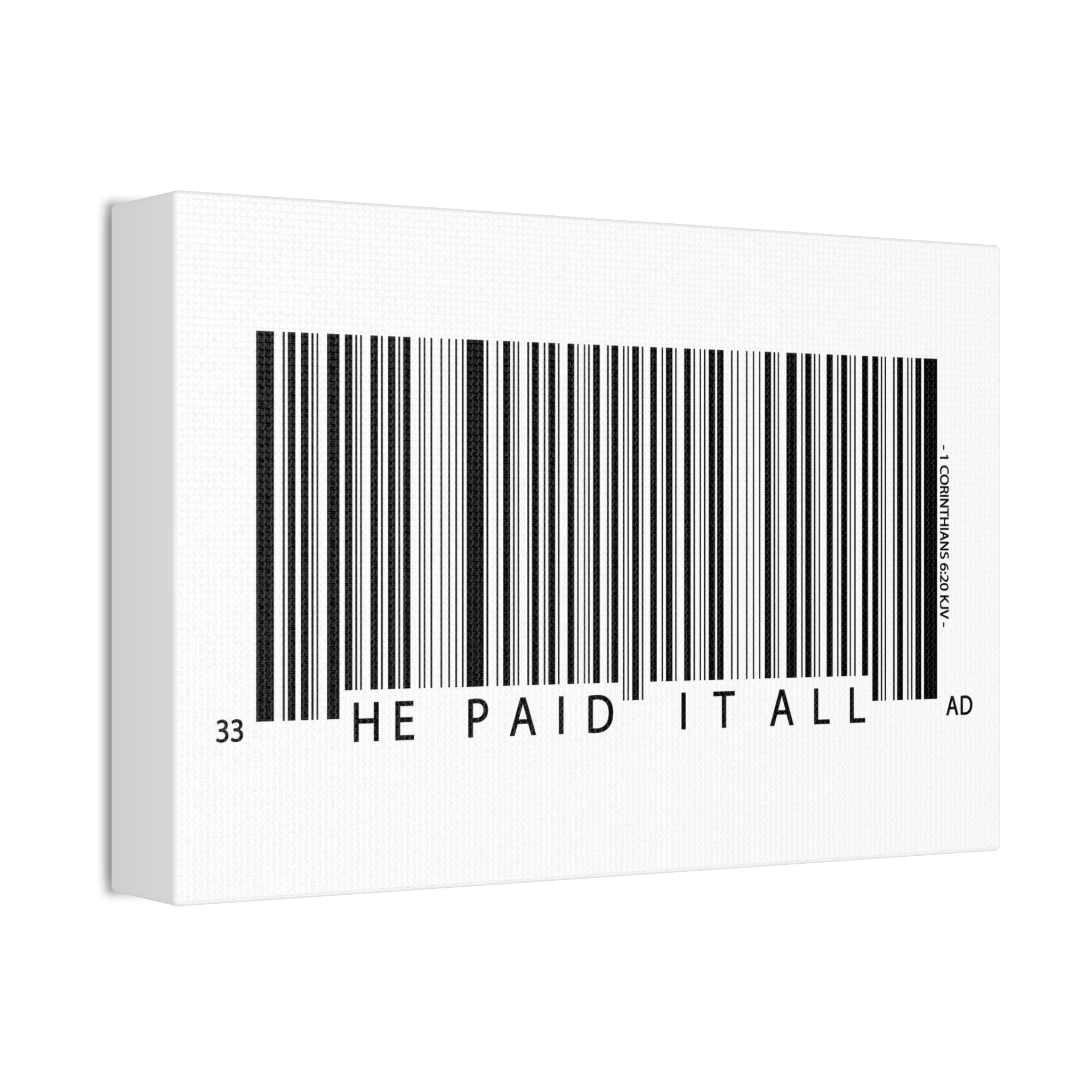 "He Paid It"  Canvas