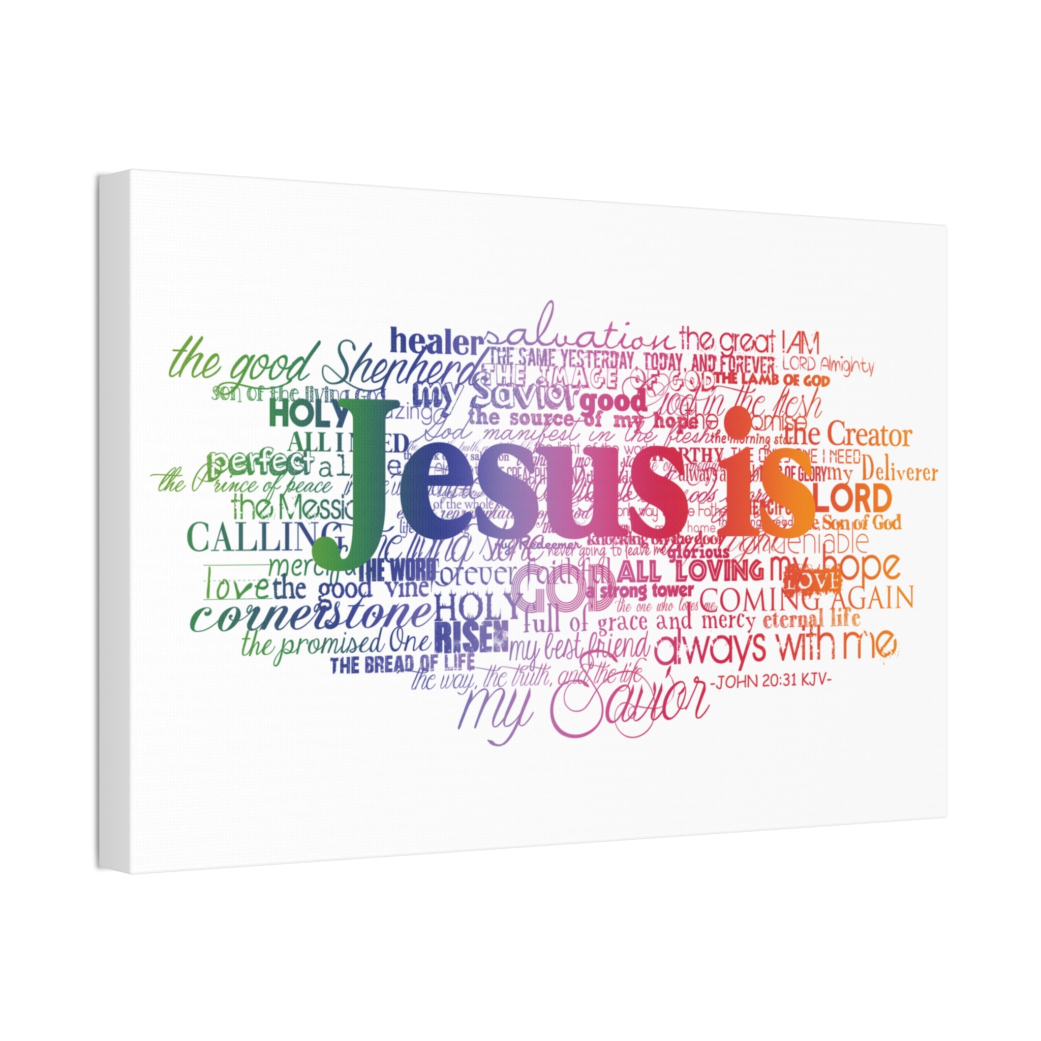 "Jesus Is" Canvas (White)