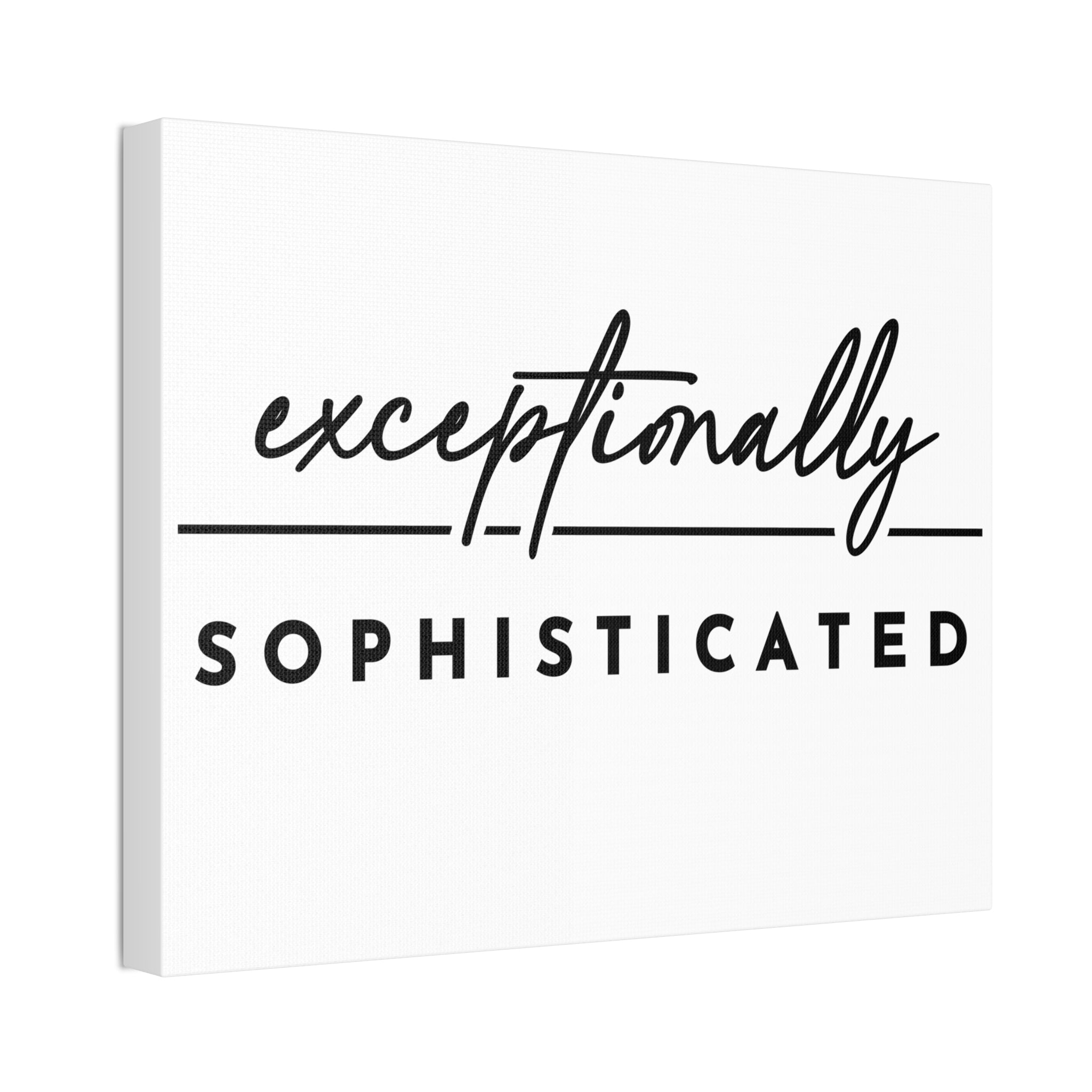 "Exceptionally Sophisticated" Canvas