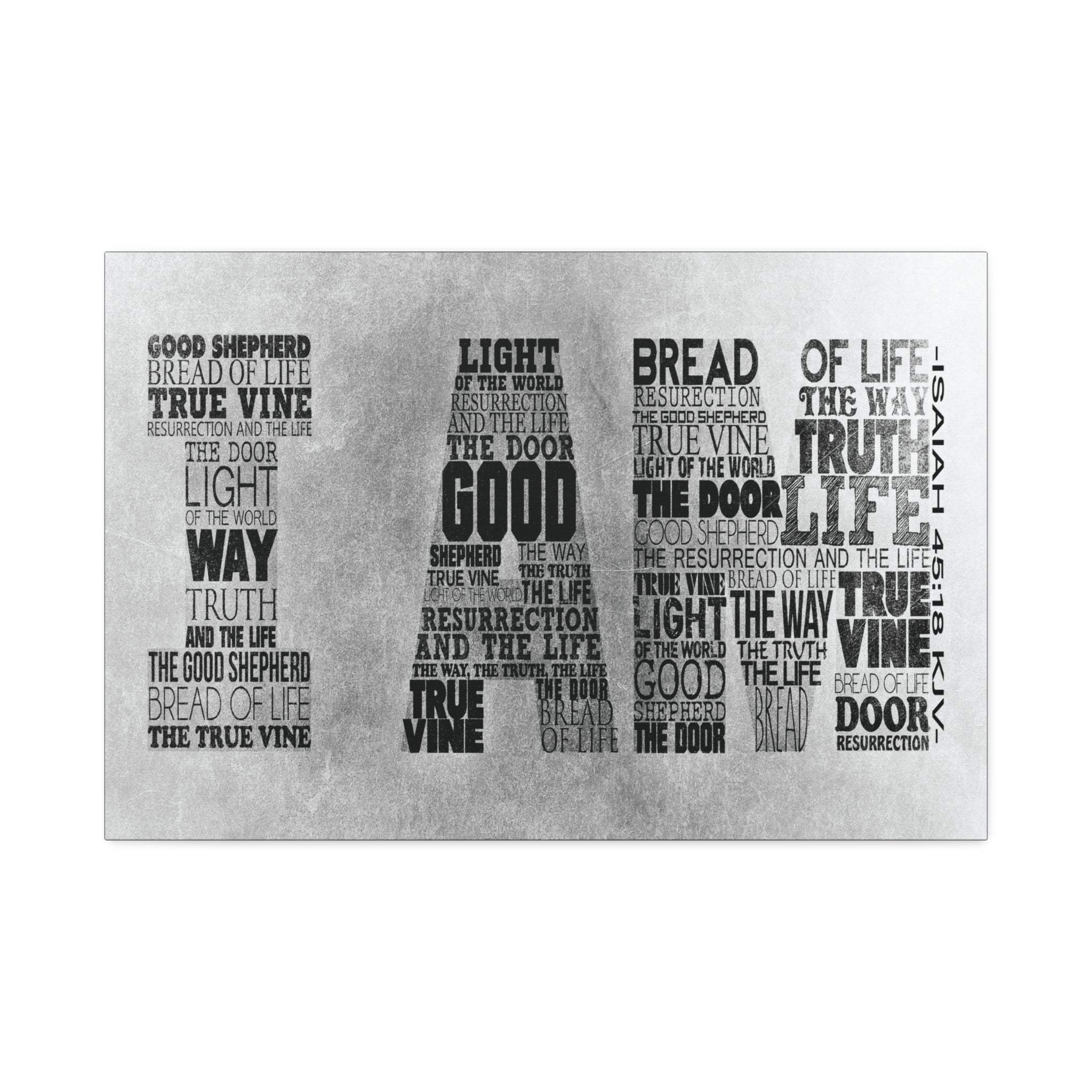 "I Am" Canvas (White)