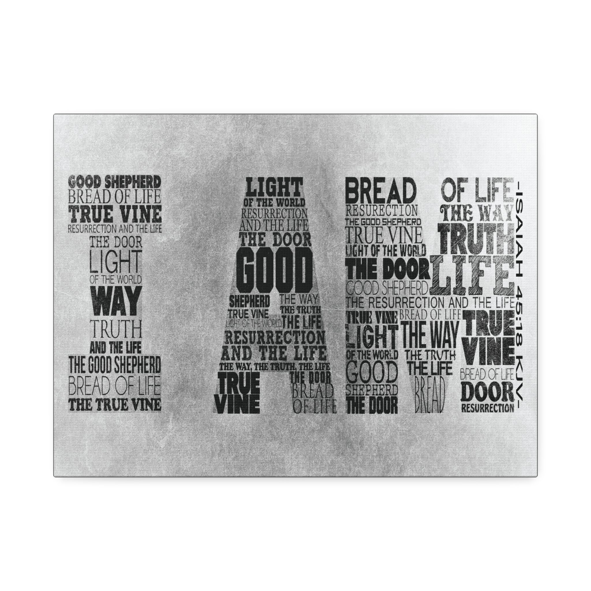 "I Am" Canvas (White)