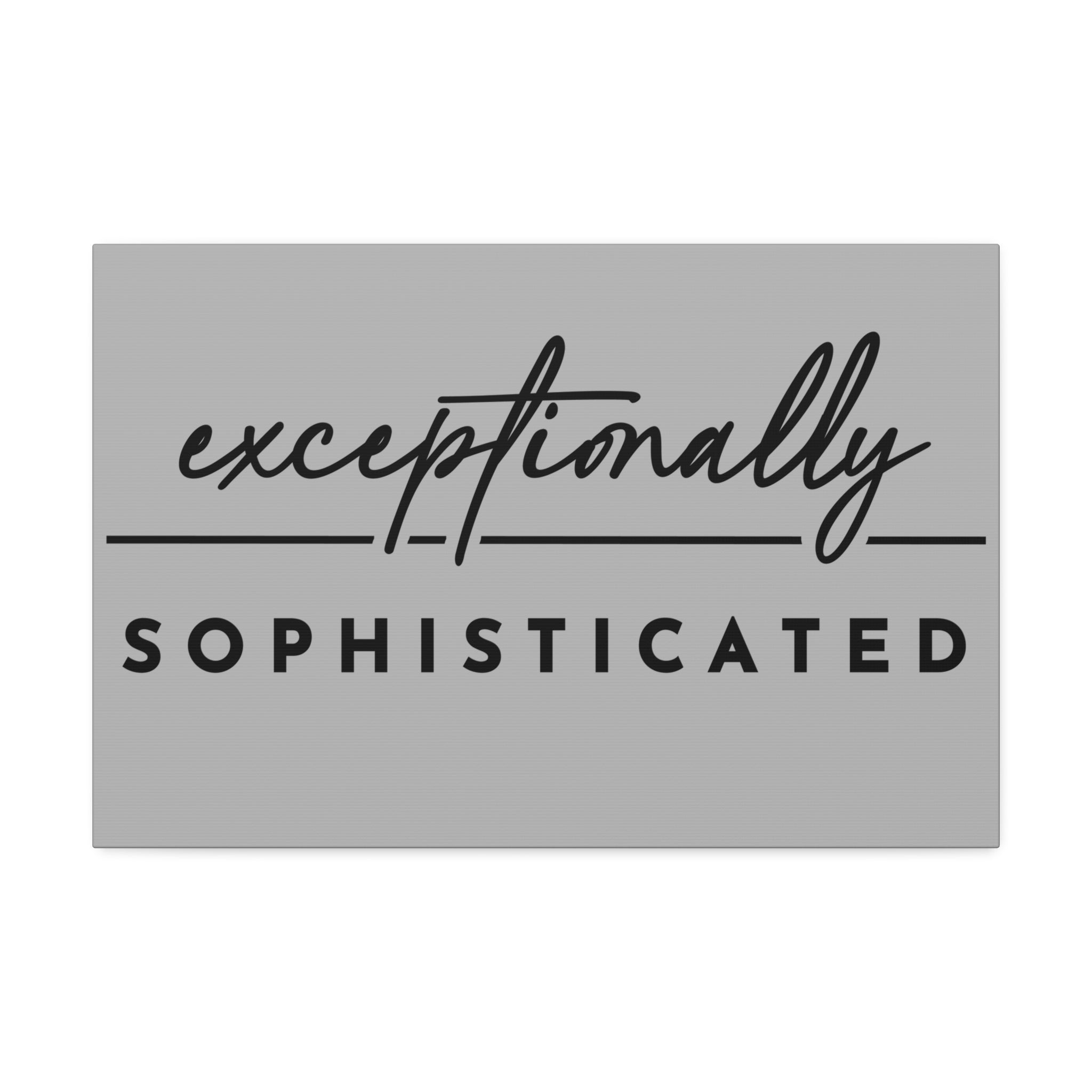 "Exceptionally Sophisticated" Canvas