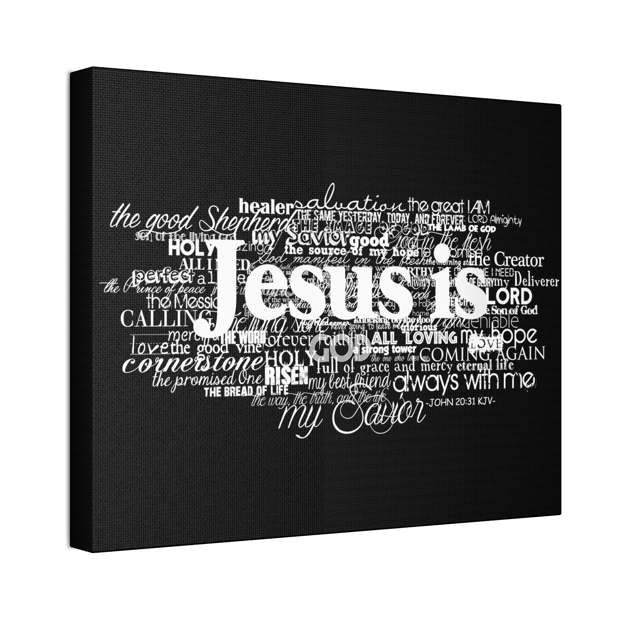 "Jesus Is" Canvas (Black)