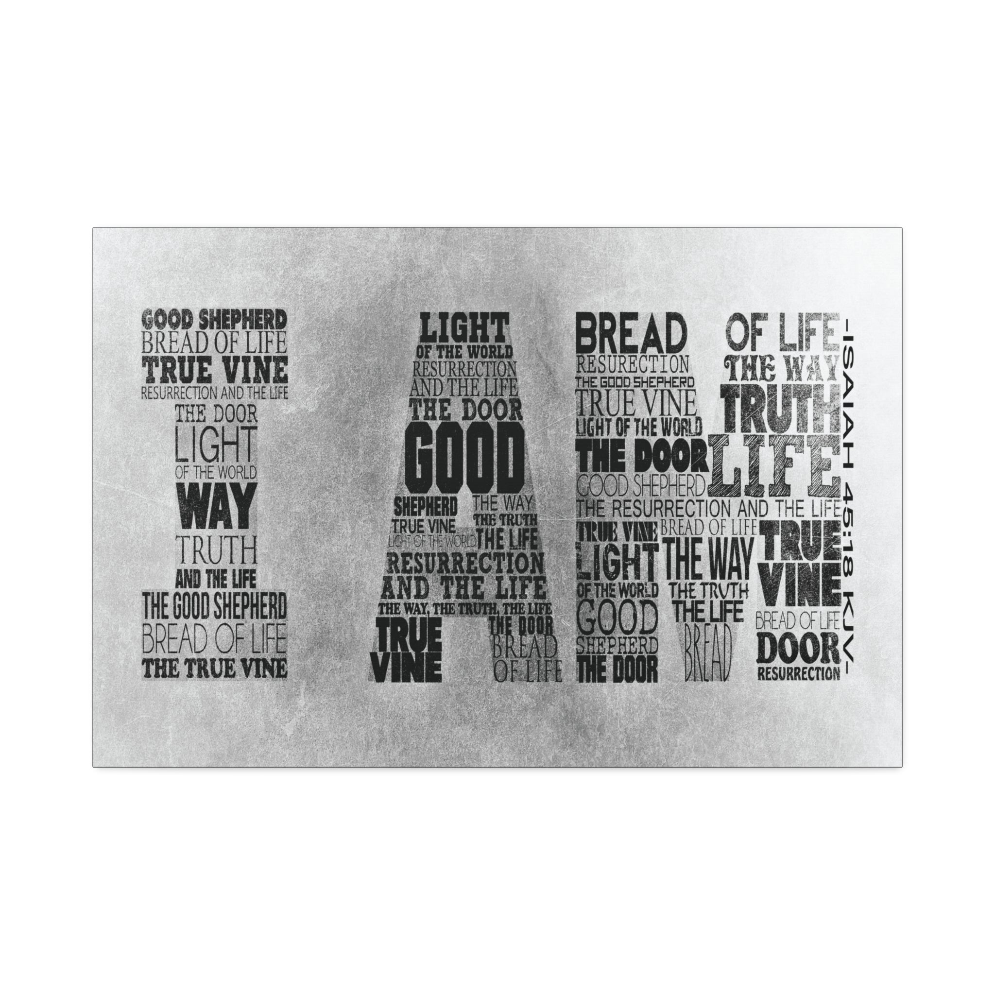 "I Am" Canvas (White)