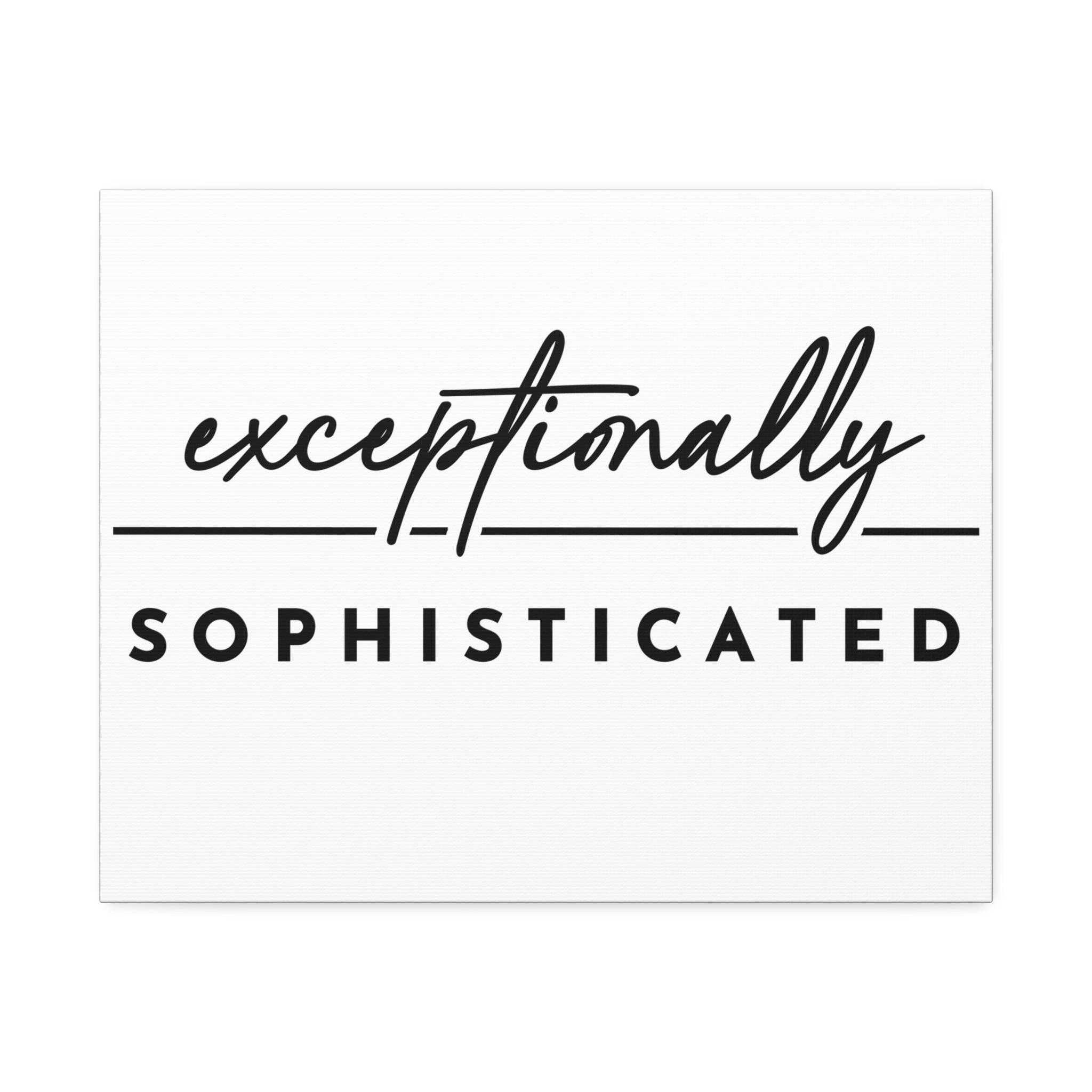 "Exceptionally Sophisticated" Canvas