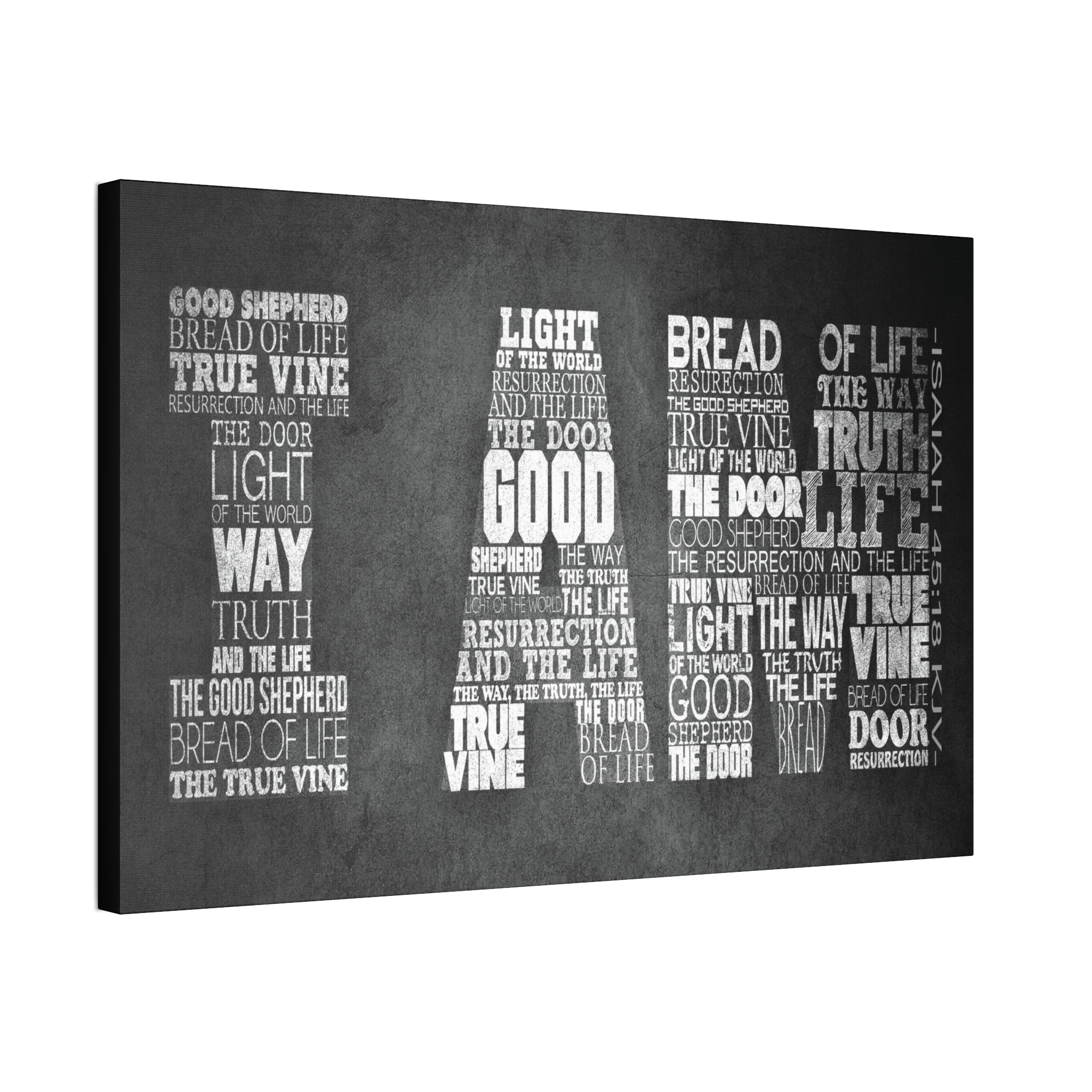 "I Am" Canvas (Black)