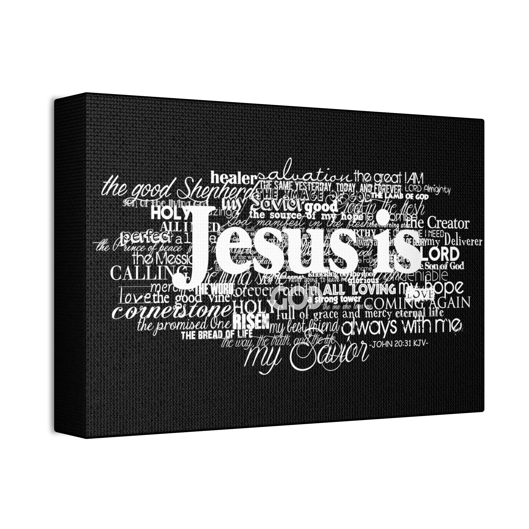 "Jesus Is" Canvas (Black)