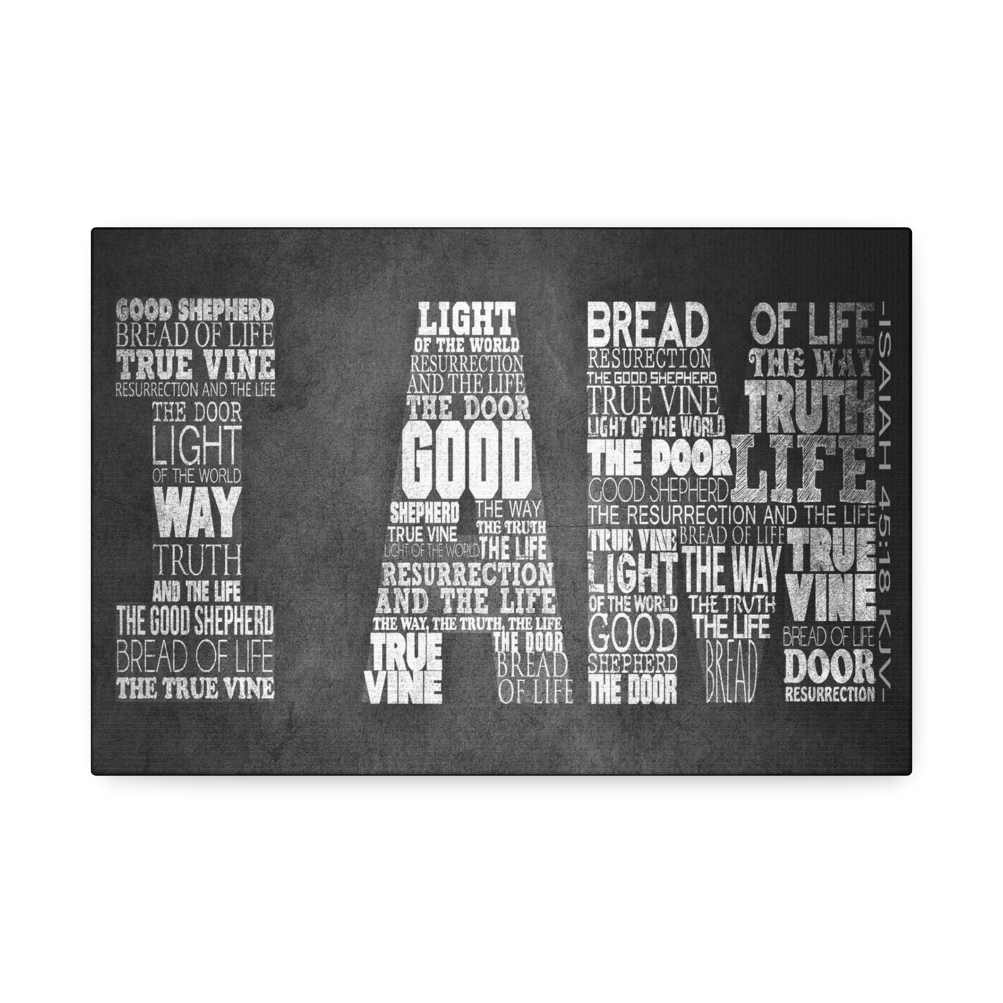"I Am" Canvas (Black)