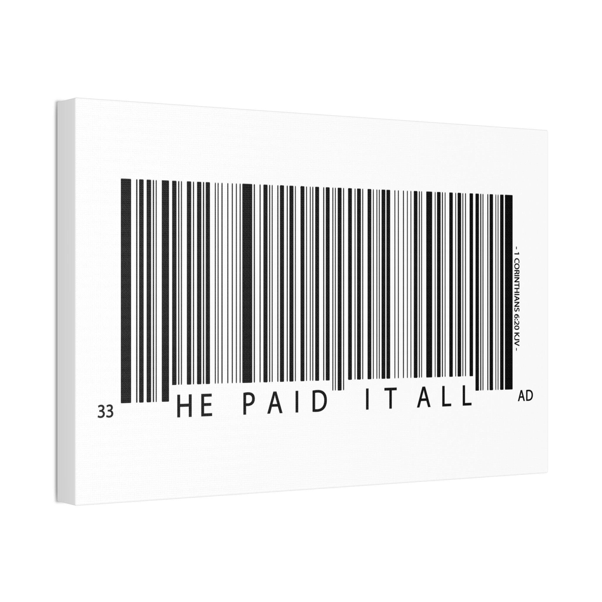 "He Paid It"  Canvas