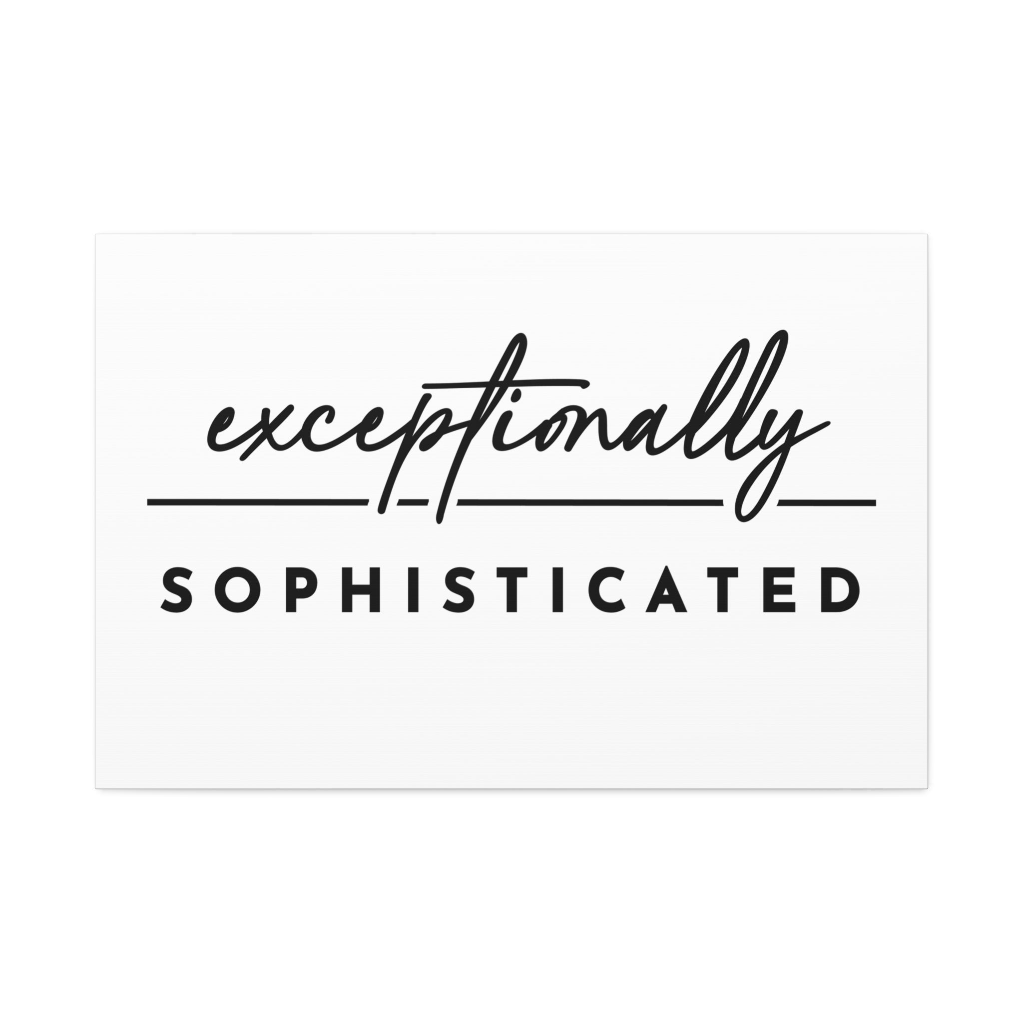 "Exceptionally Sophisticated" Canvas