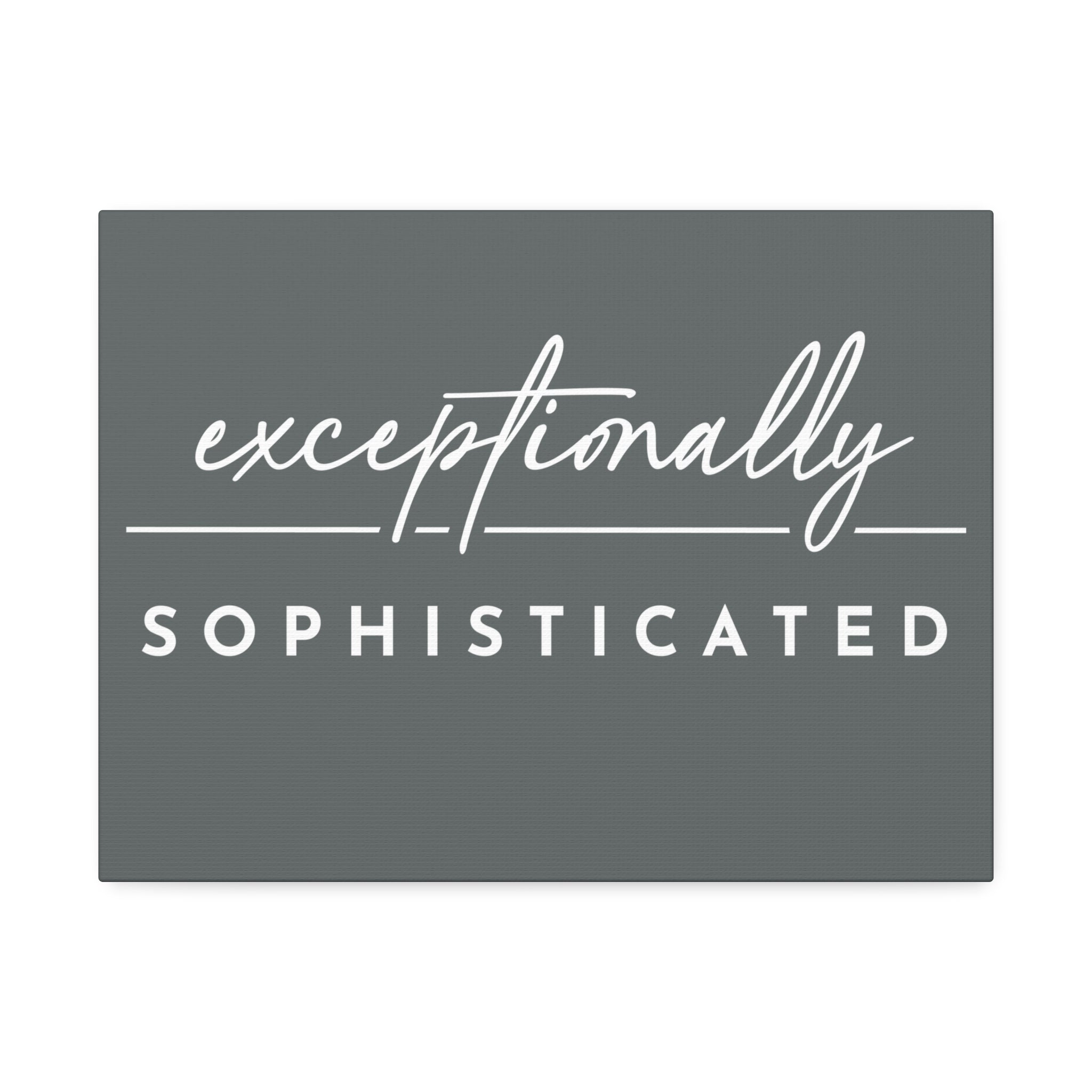 "Exceptionally Sophisticated" Canvas