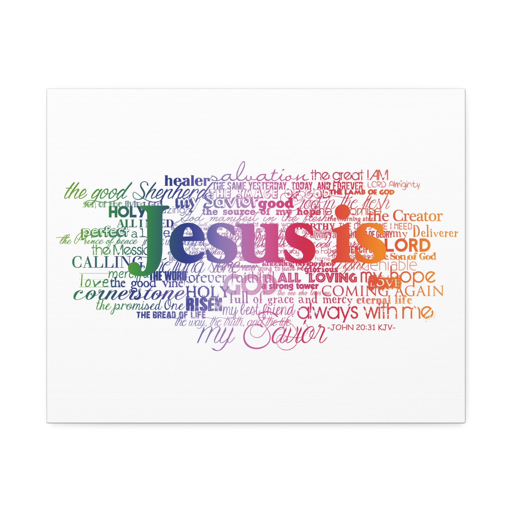 "Jesus Is" Canvas (White)