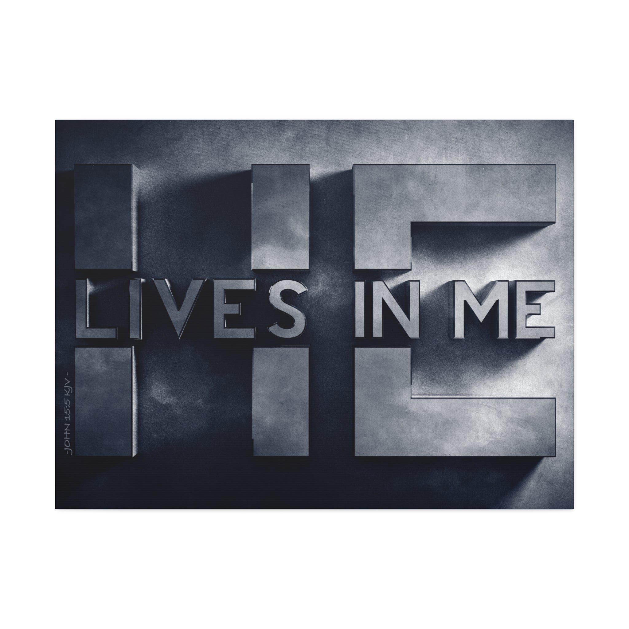 "He Lives In Me" Canvas (Blue)