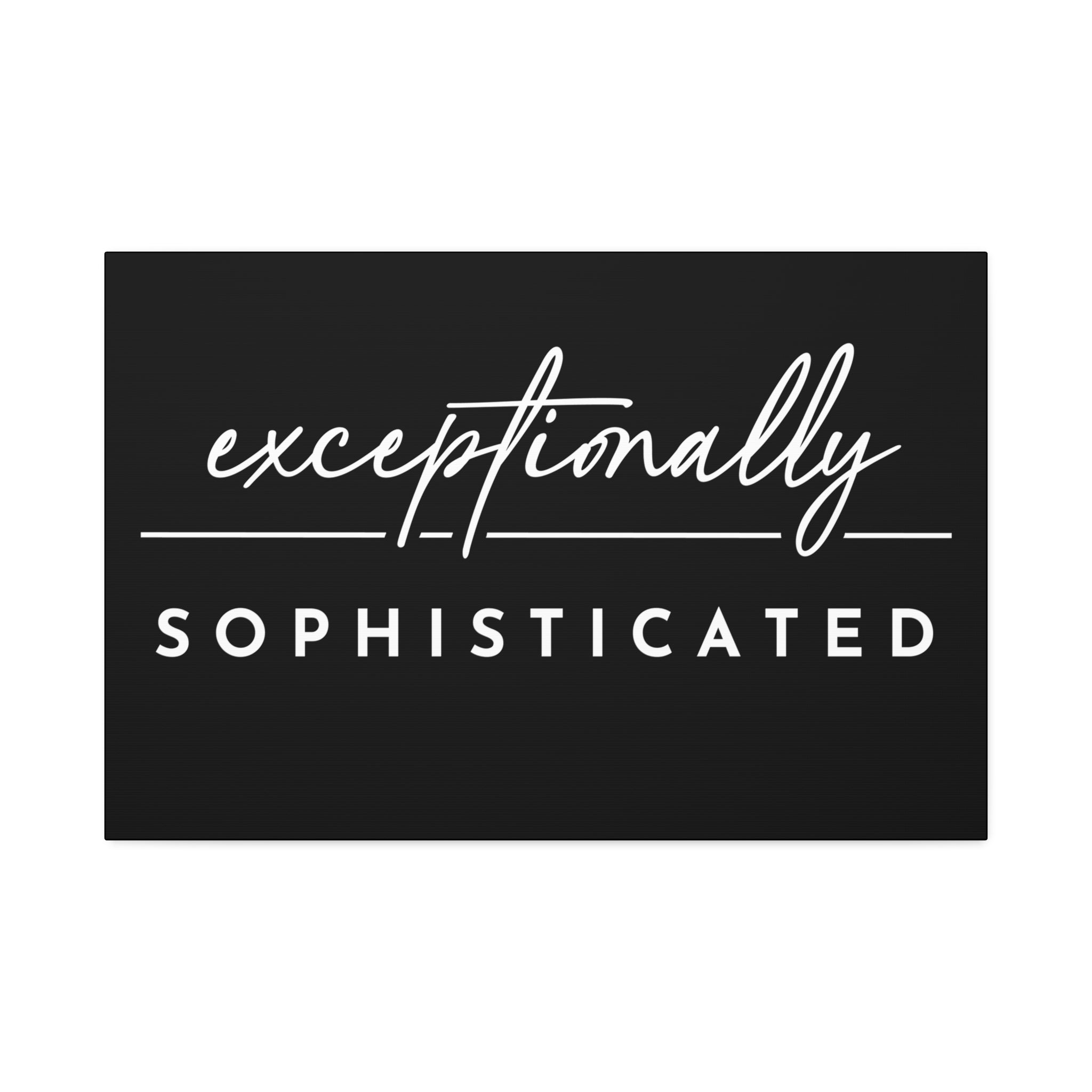 "Exceptionally Sophisticated" Canvas