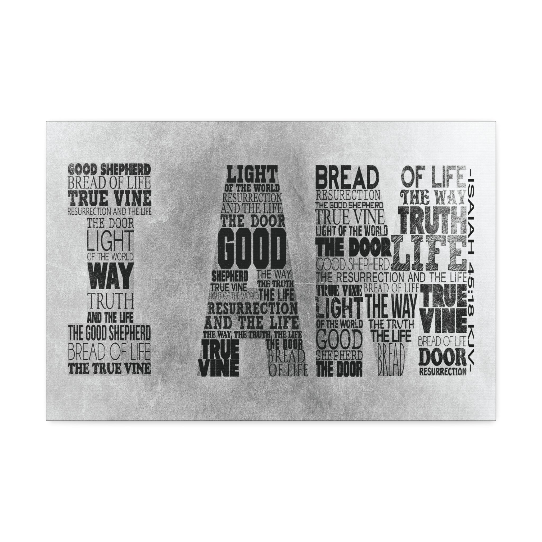 "I Am" Canvas (White)