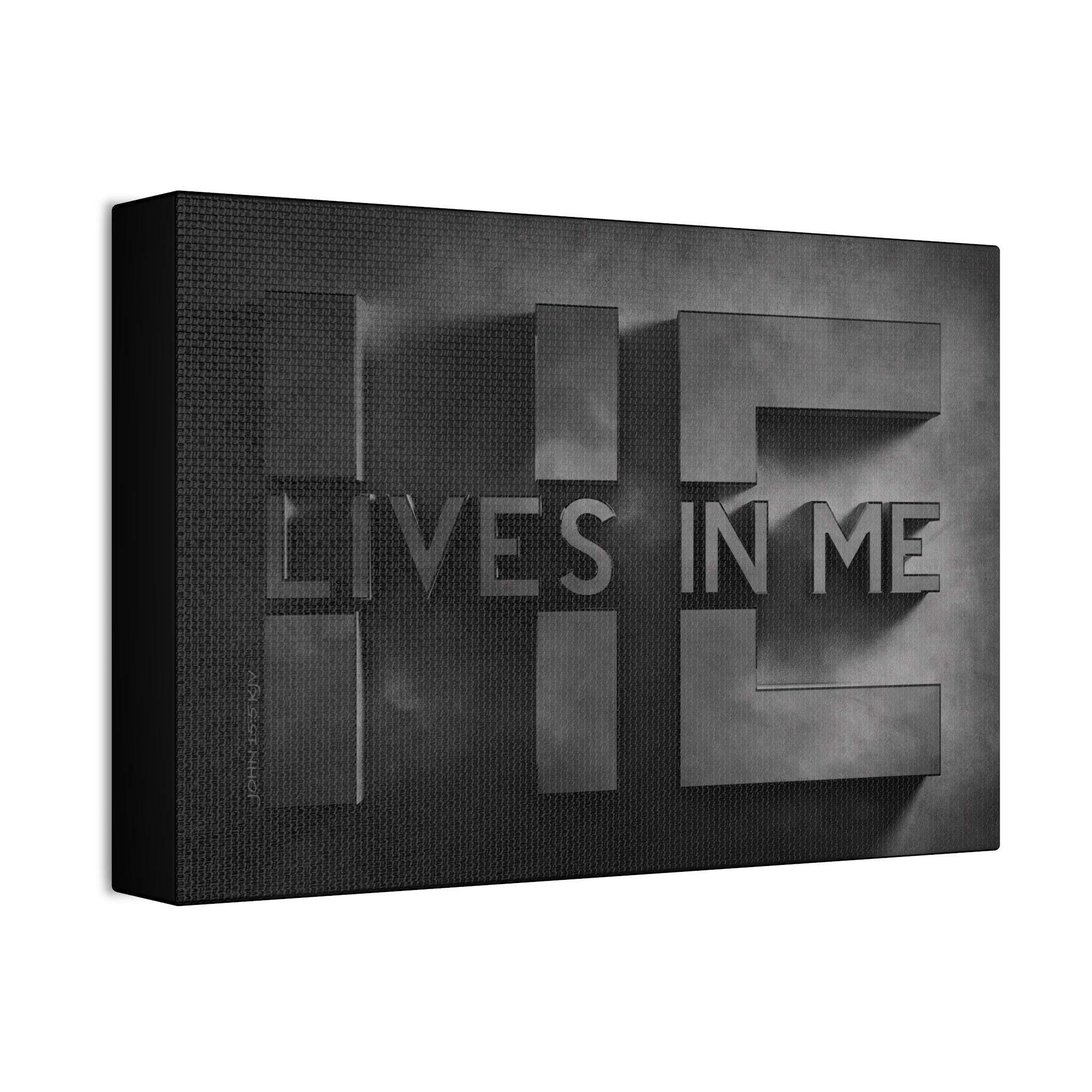 "He Lives In Me" Canvas (Black)