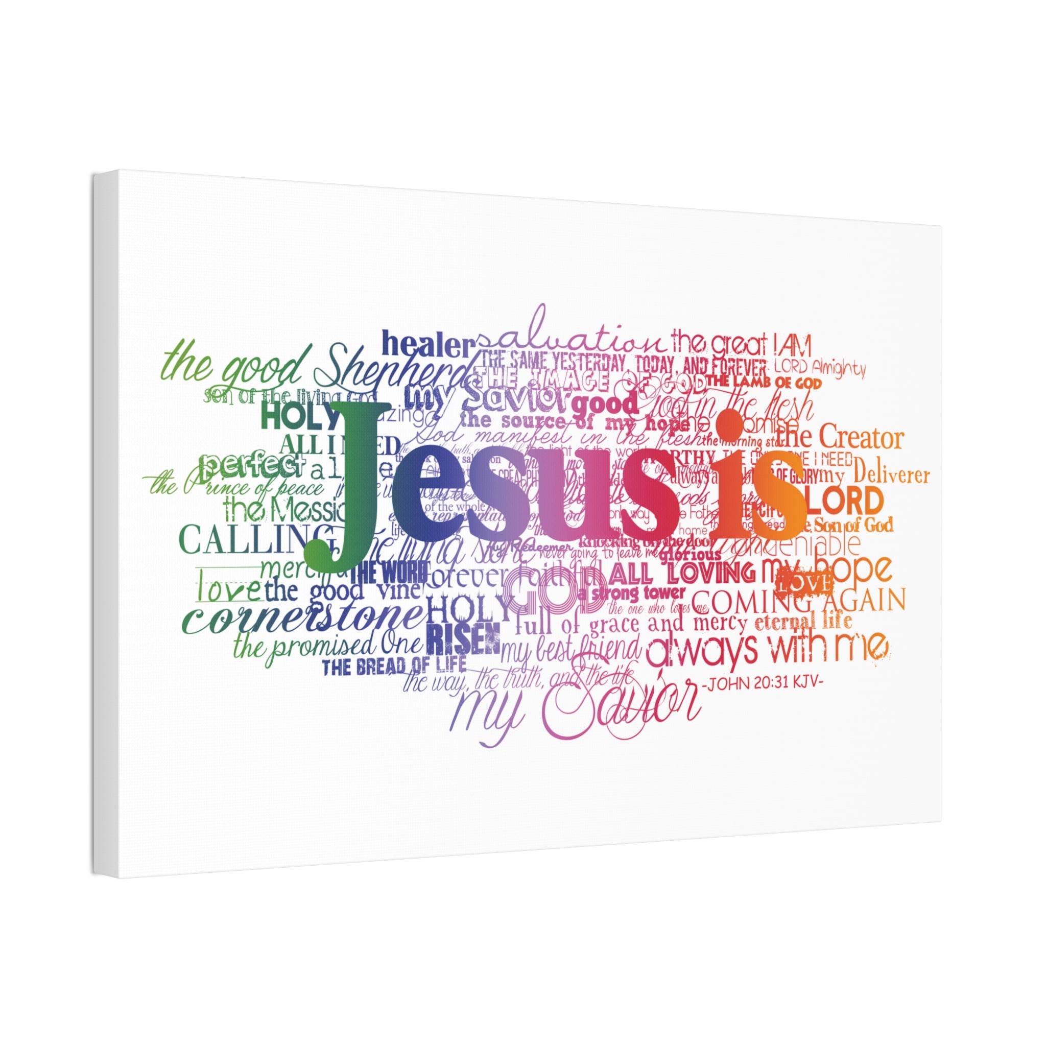"Jesus Is" Canvas (White)