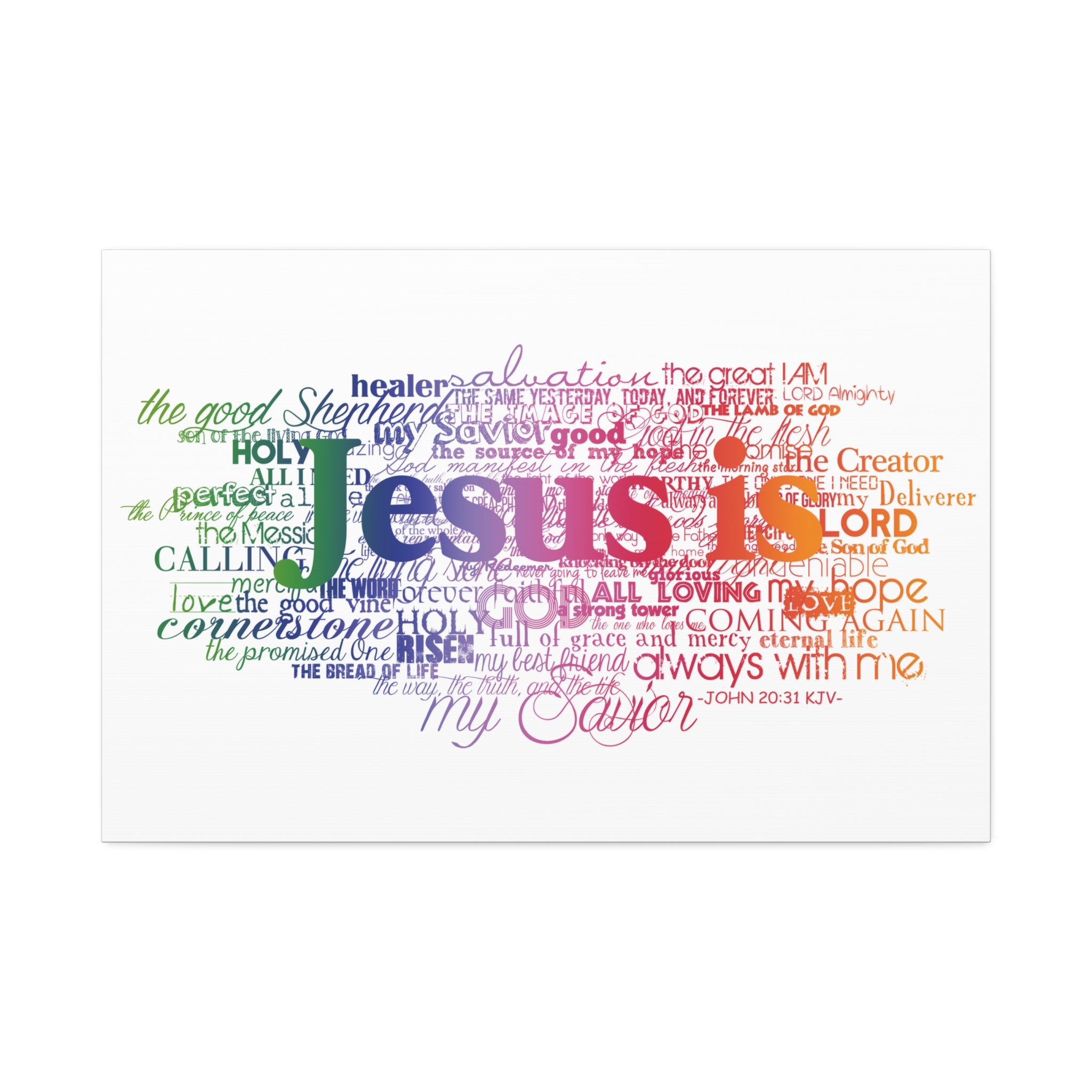 "Jesus Is"  Canvas  (White)