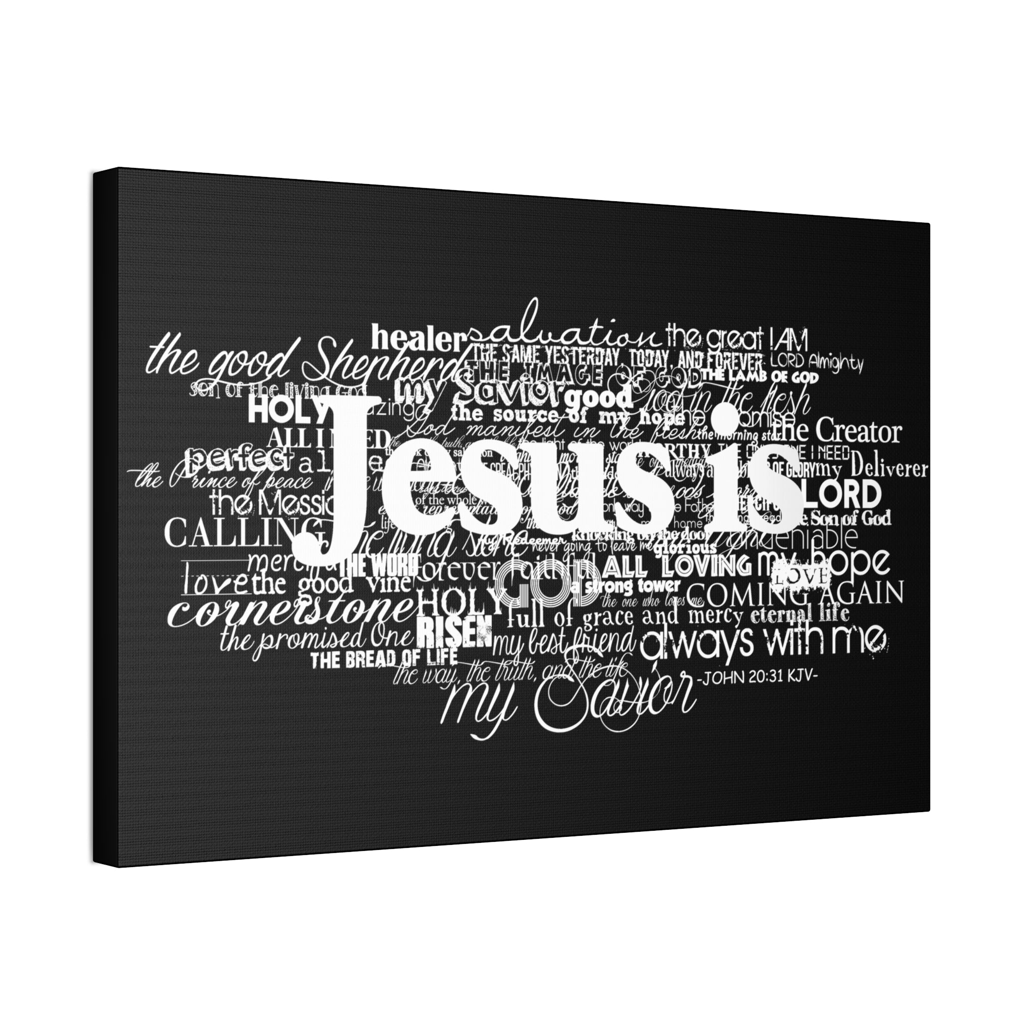 "Jesus Is" Canvas (Black)