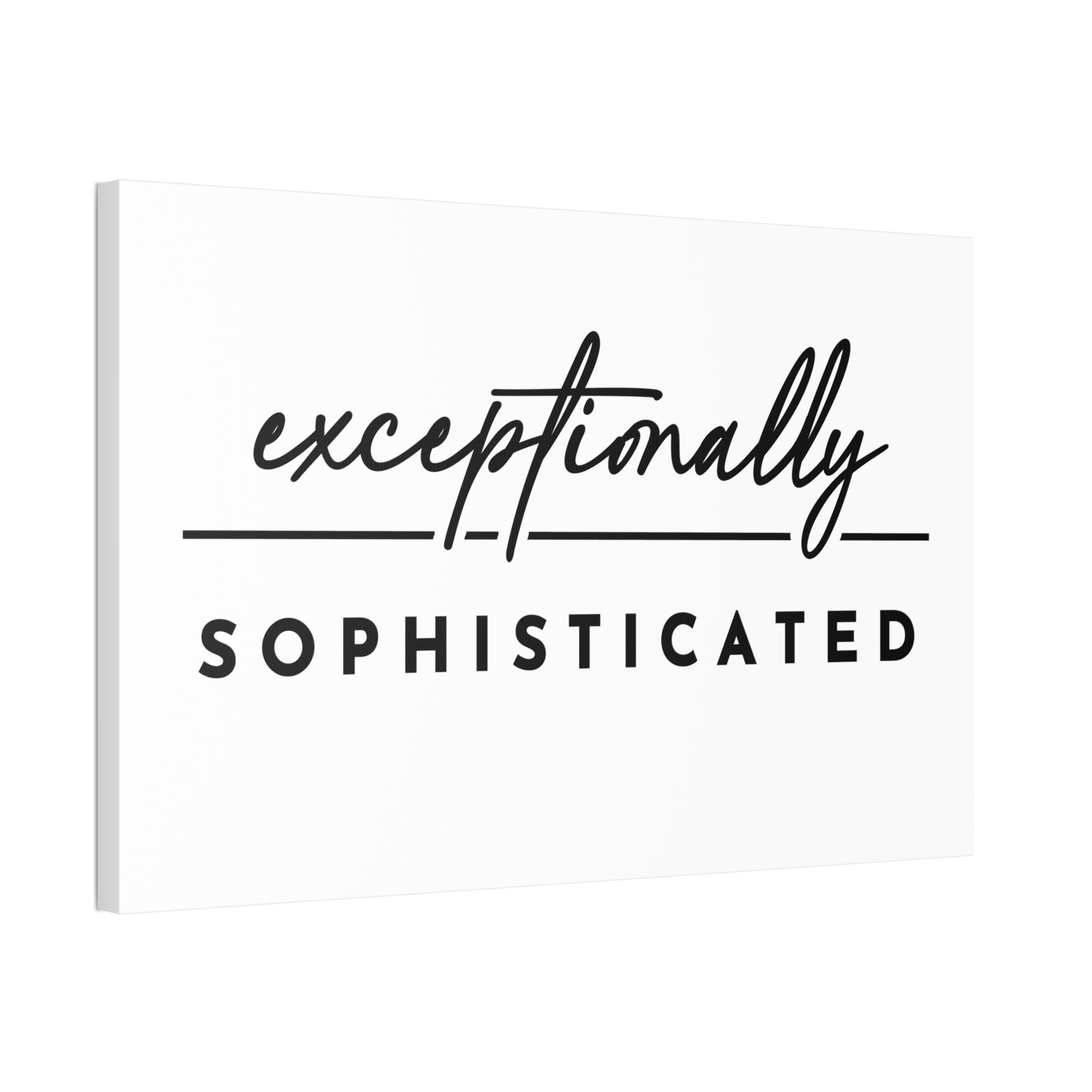"Exceptionally Sophisticated" Canvas