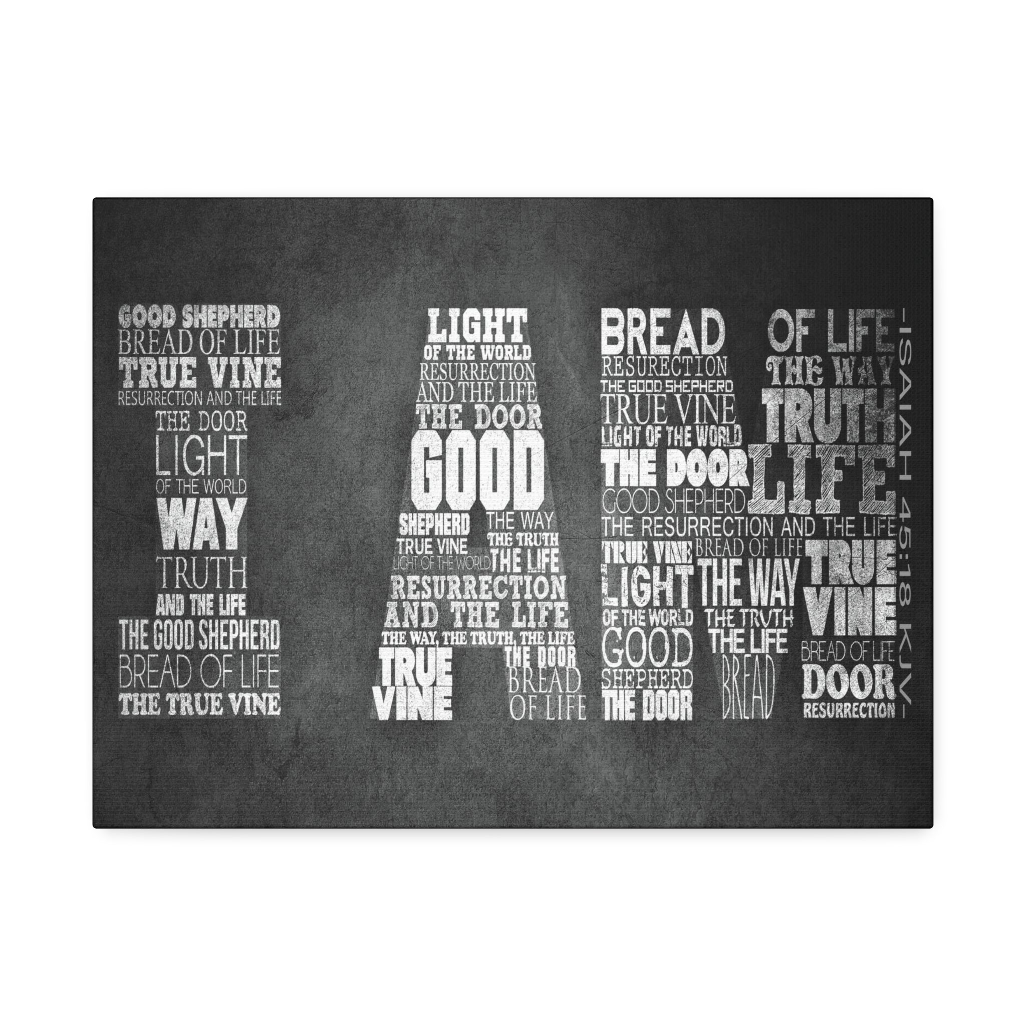"I Am" Canvas (Black)