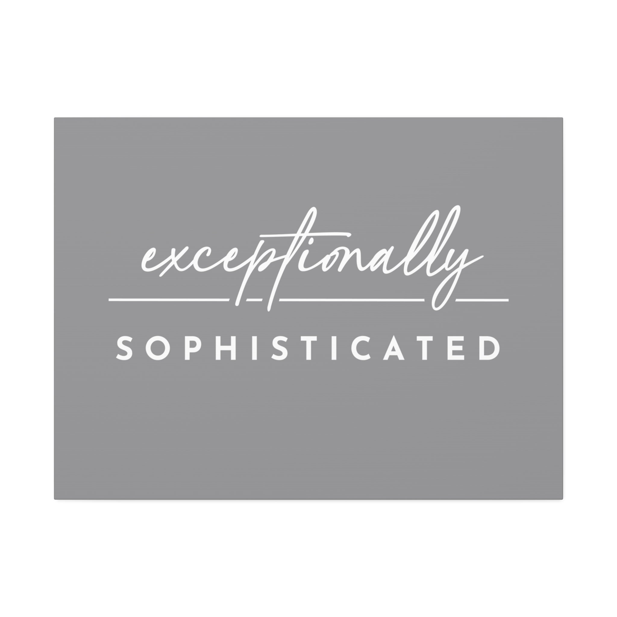"Exceptionally Sophisticated" Canvas
