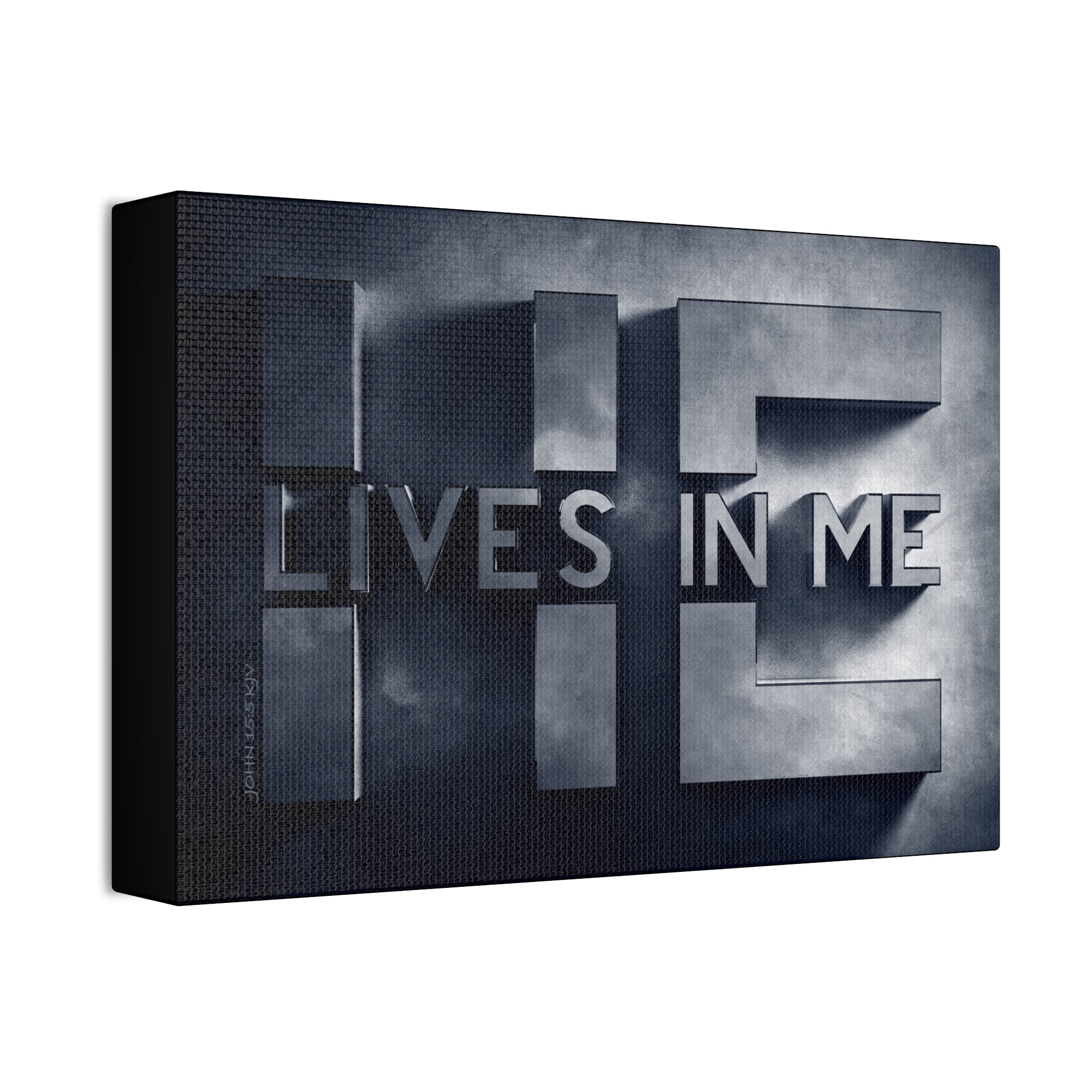 "He Lives In Me" Canvas (Blue)