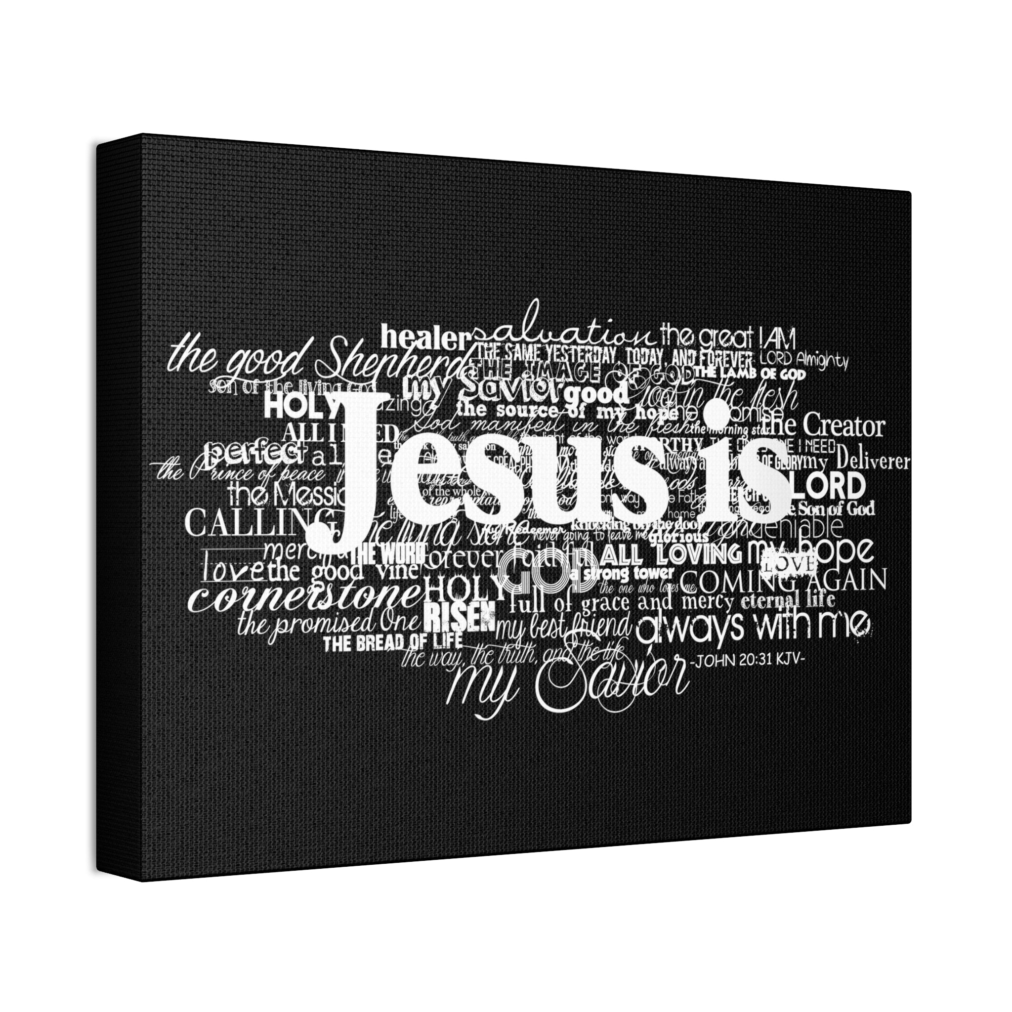 "Jesus Is" Canvas (Black)