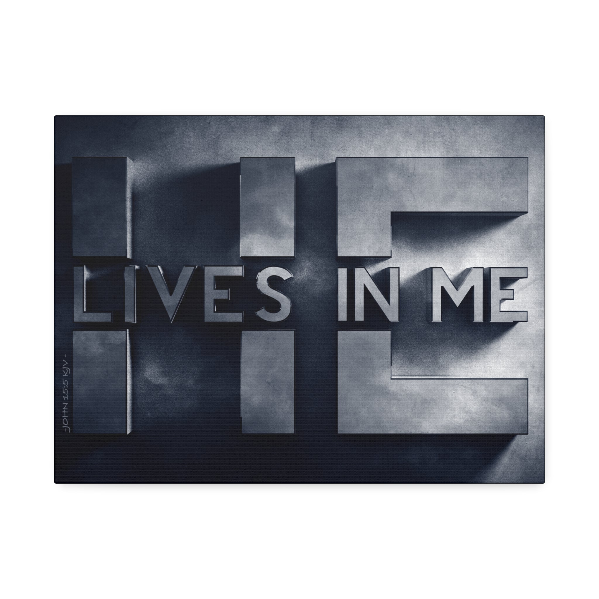 "He Lives In Me" Canvas (Blue)