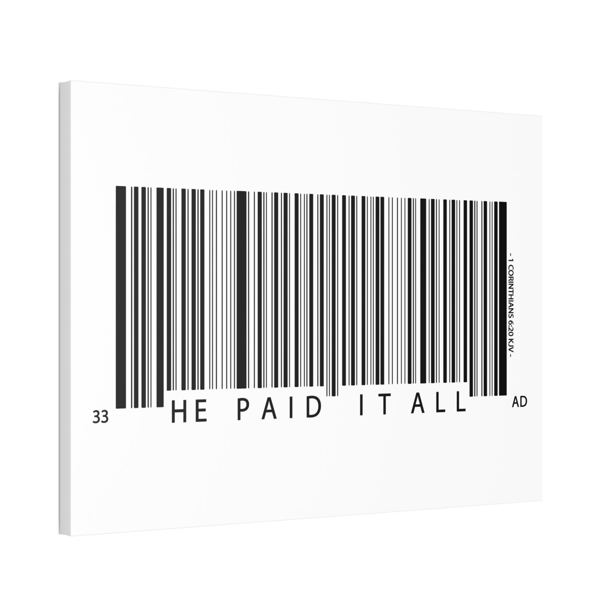 "He Paid It"  Canvas