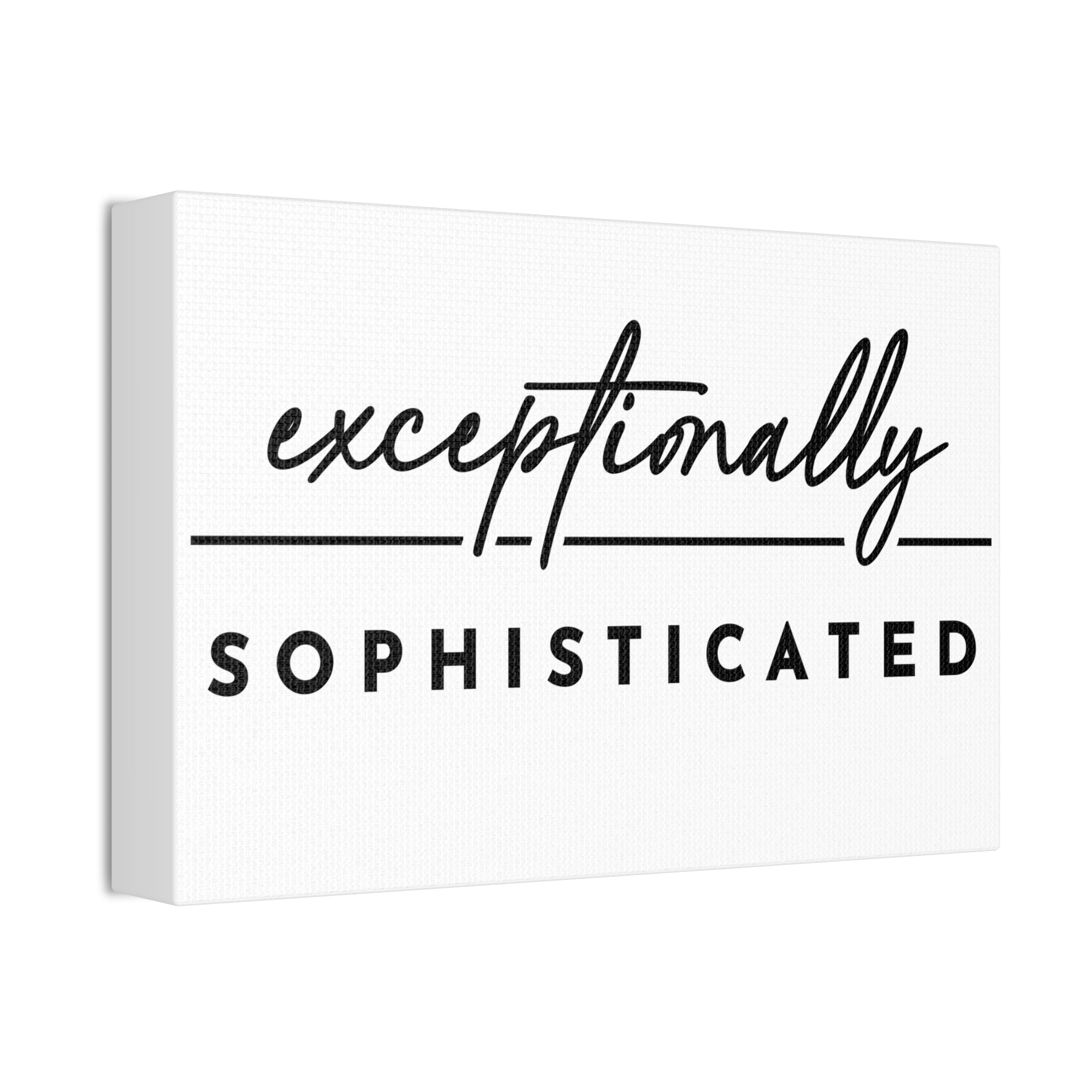 "Exceptionally Sophisticated" Canvas