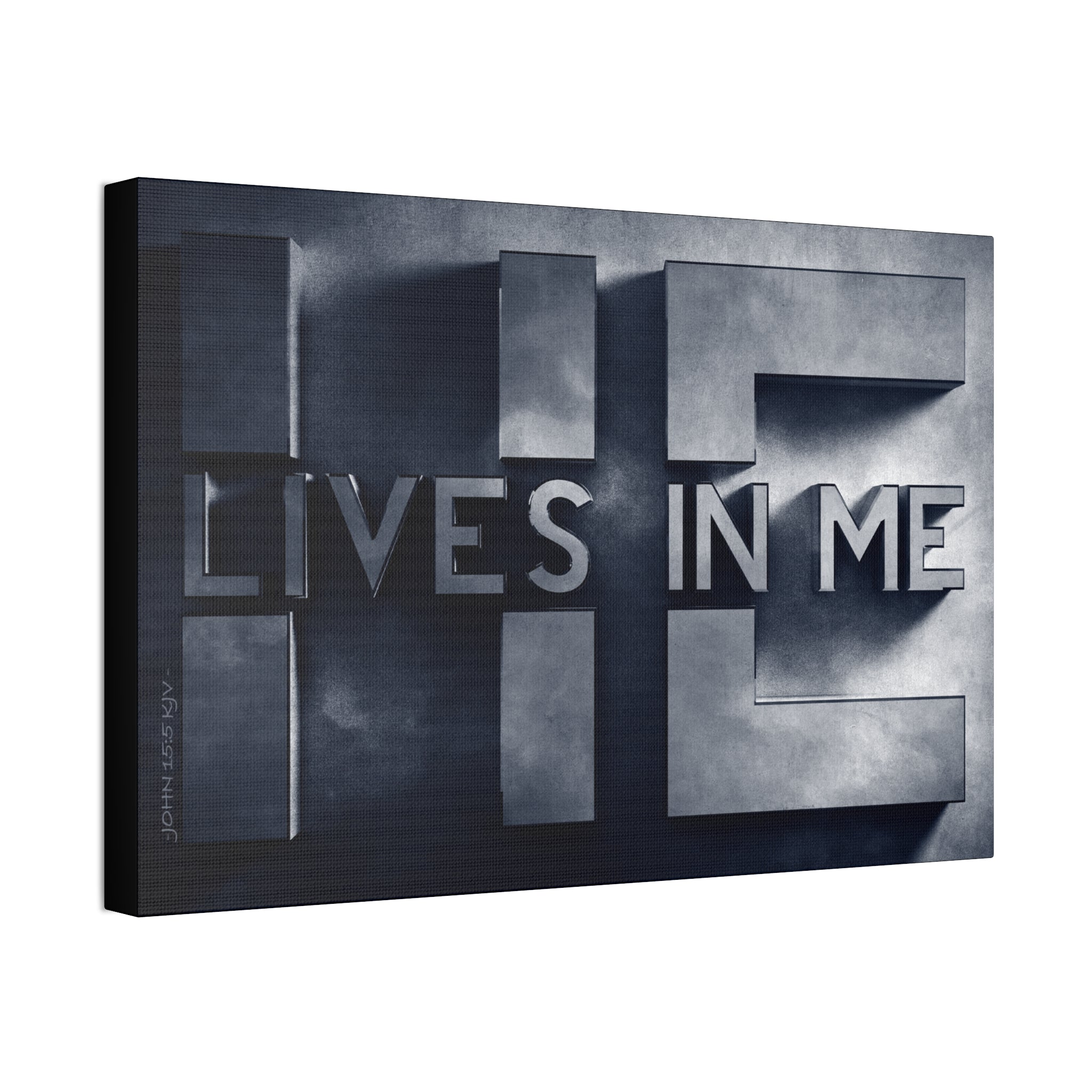 "He Lives In Me" Canvas (Blue)