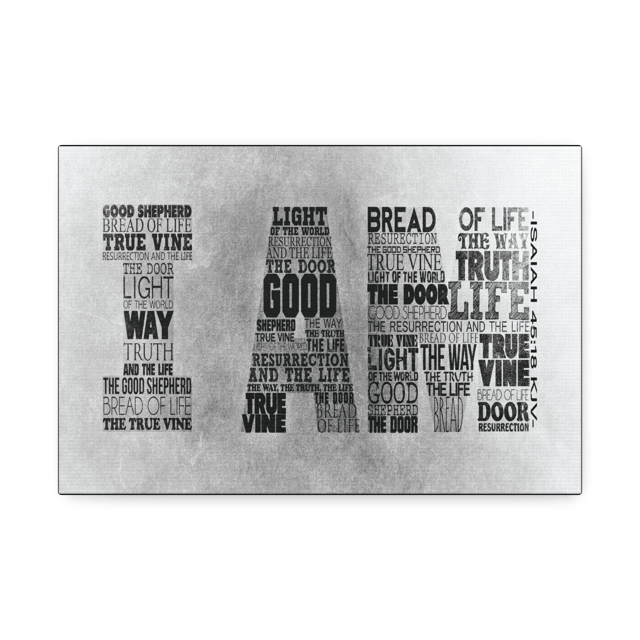 "I Am" Canvas (White)